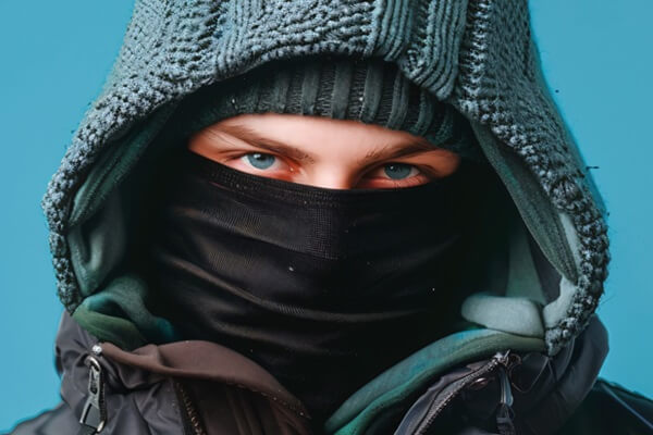 Passamontagna con fori per occhiali, maschera da sci, collo Passamontagna con fori per occhiali, maschera da sci, collo