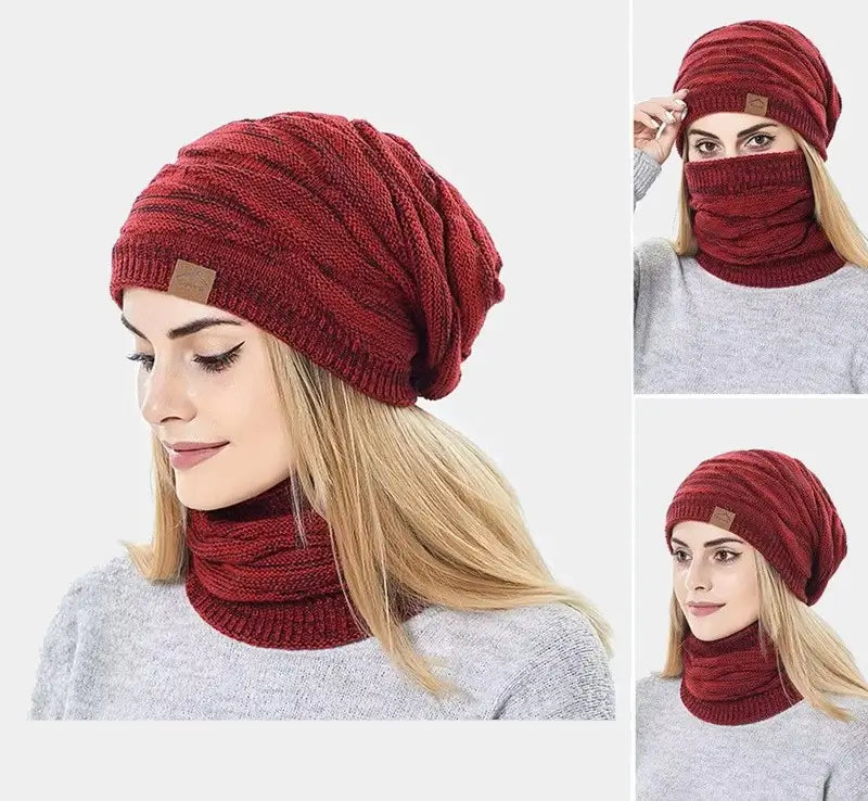 Wir stellen die burgunderfarbene 2-in-1-Sturmhaube aus mehreren Blickwinkeln vor und zeigen ihre Vielseitigkeit und ihren Komfort für den Winter.