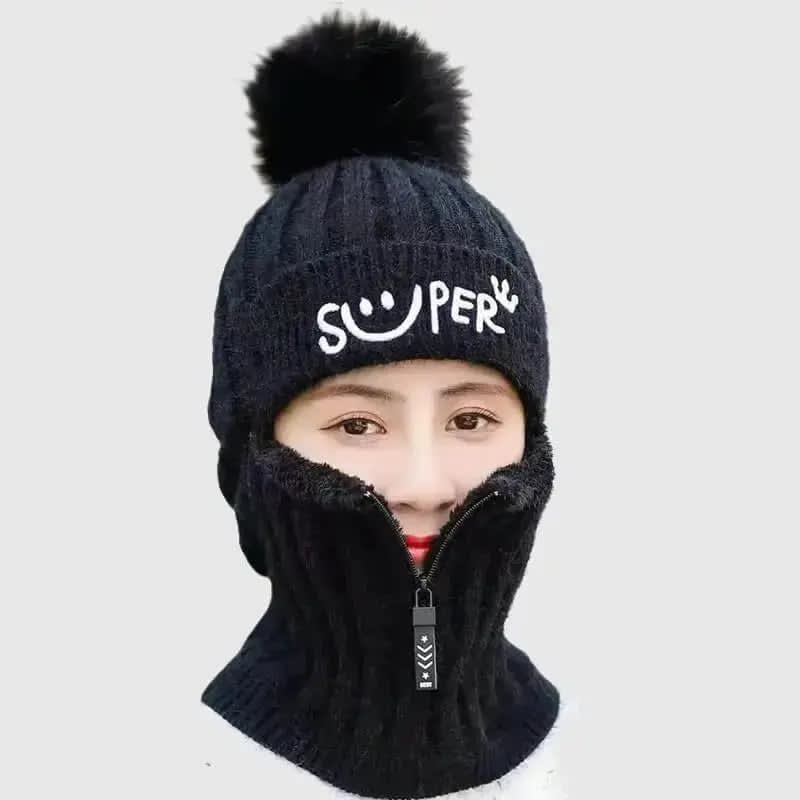 Knit Balaclava Beanie - Sofia - www.espacecagoules.com