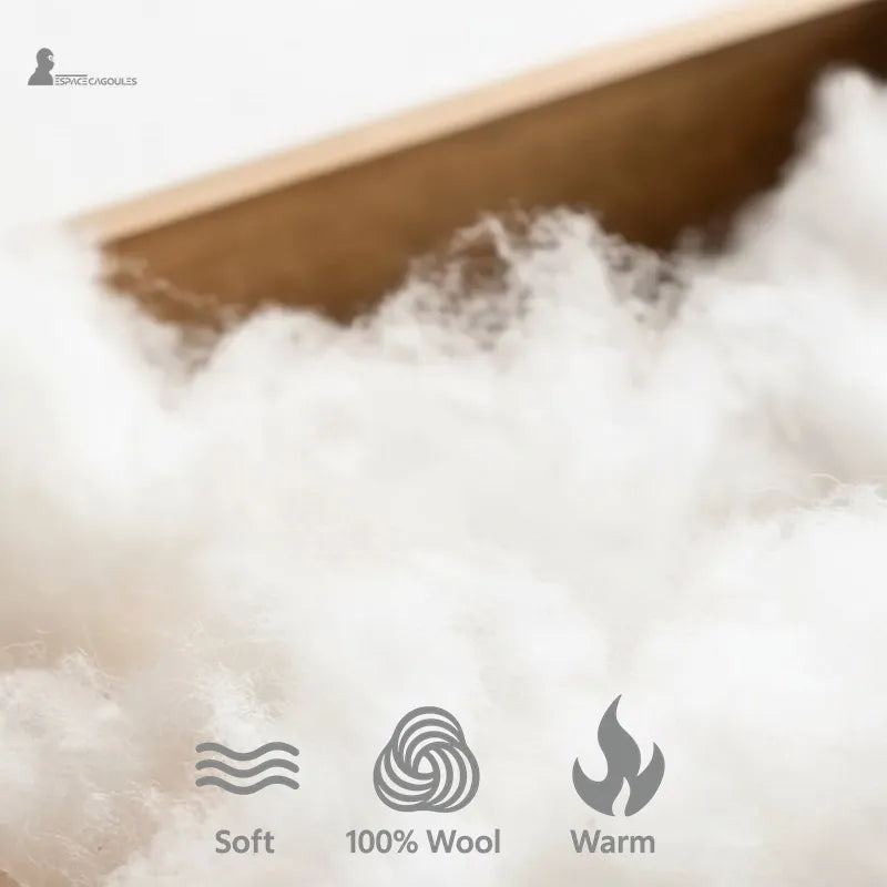 Huva Huva Ull Material Vit Ull Mjuk Natur 100 procent ull