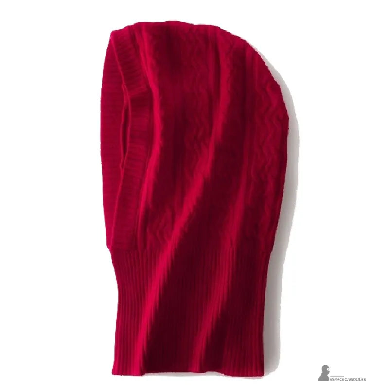 Hood Hood: Röd ull platt, varm, mjuk och elegant ull