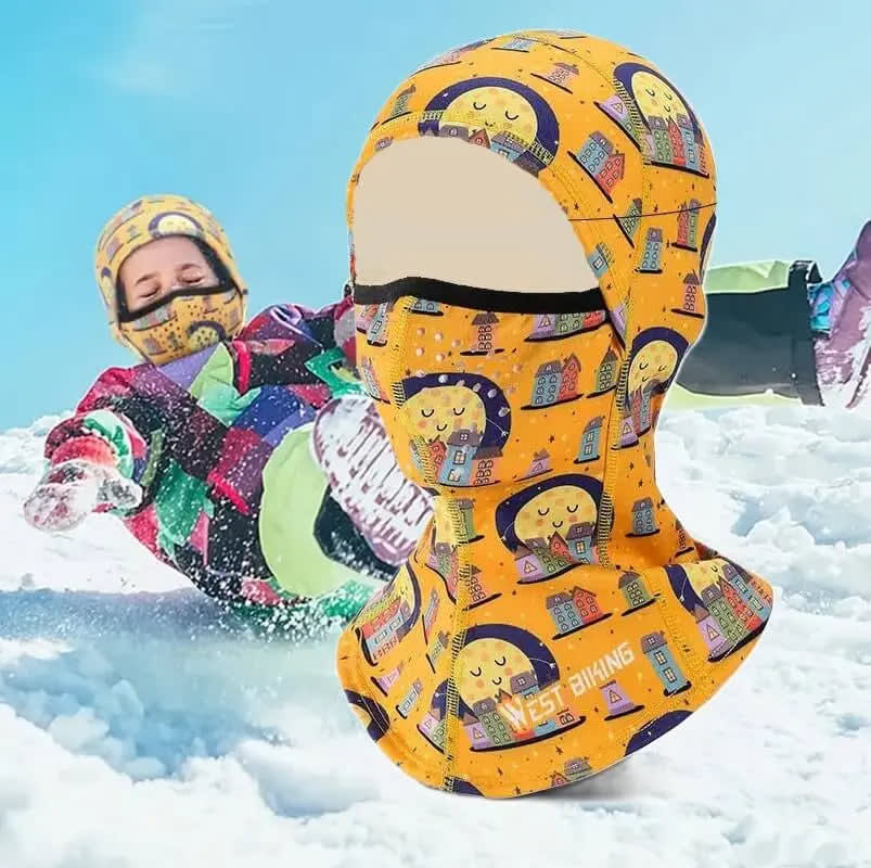 TAGVO Cagoule D'Hiver Enfants 5-13 Ans - Masque Ski Thermique Polaire Réglable - Coupe-Vent Multifonction Garçons Filles