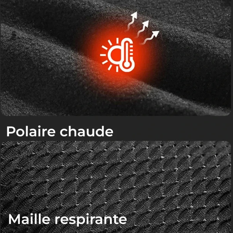 Warme Motorradmaske Illustration aus zwei Schichten: warmes Fleece und atmungsaktives Mesh - Raum für Masken
