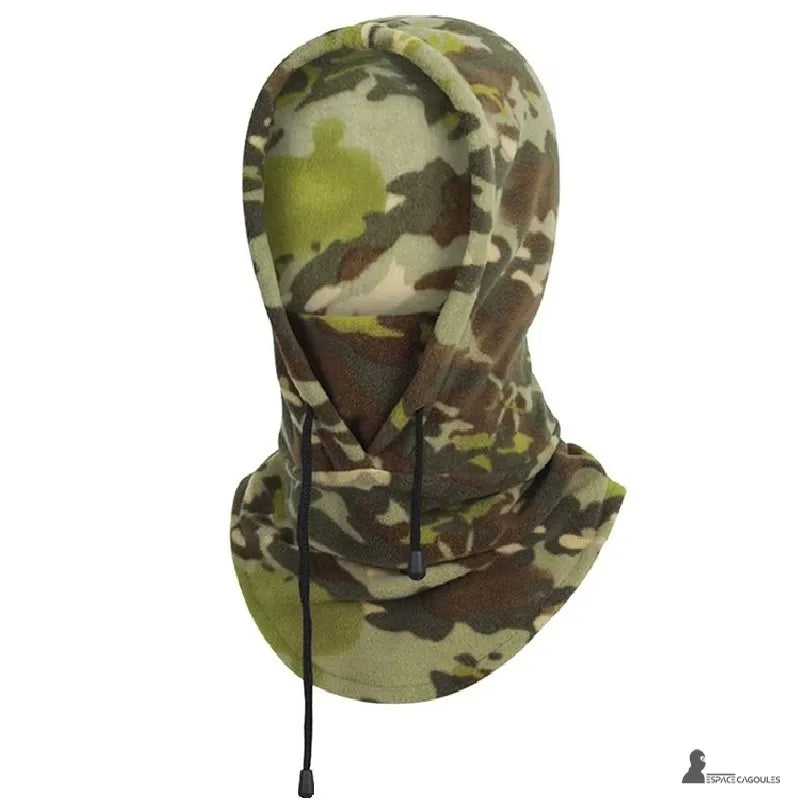 Classic brown green and beige camouflage polarhead fleece balaclava