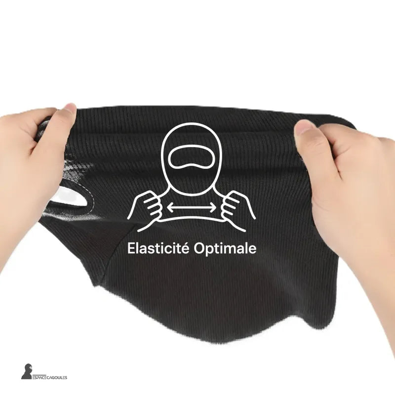 Ghost motorcycle hood stretched to demonstrate the elasticity of the material - Hood Space