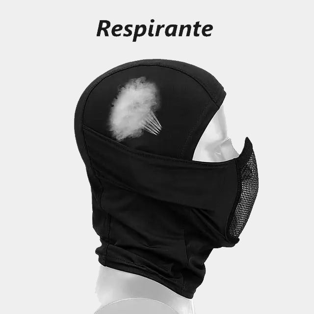 Black Airsoft Mesh Hood - FacialShield - www.espacecagoules.com