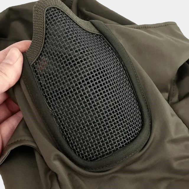 Oliv Airsoft Mesh Huva - FacialShield - www.espacecagoules.com