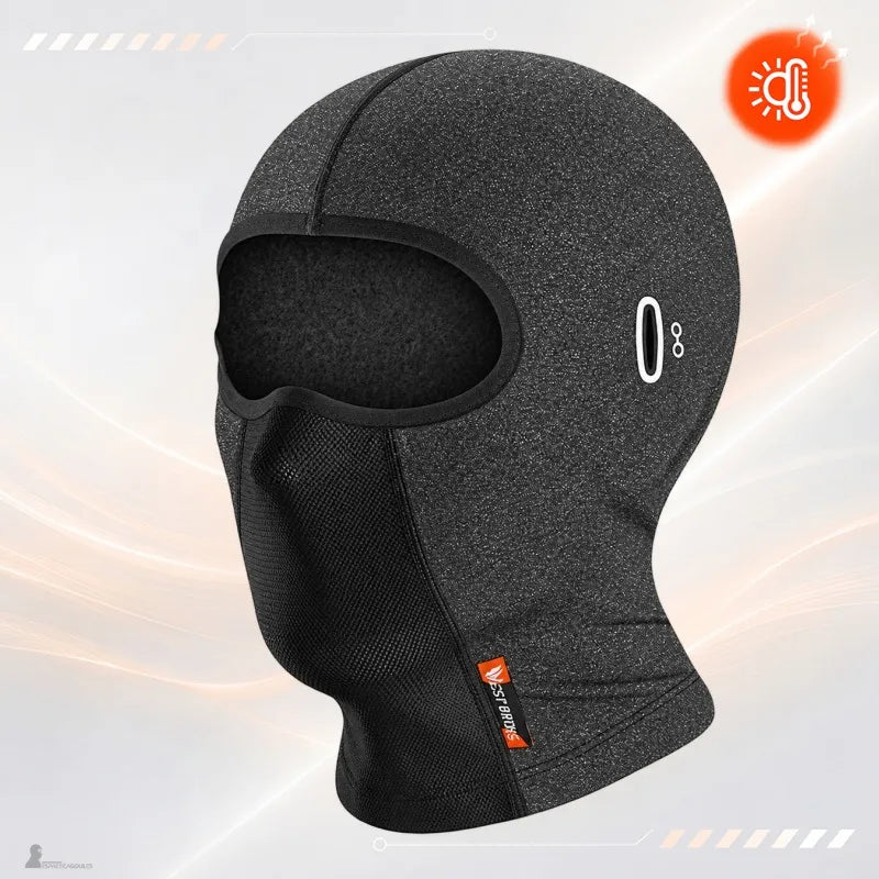 Pasamontañas de invierno para motocicleta – Pasamontañas gris oscuro con panel transpirable y interior cálido de forro polar - Espace Cagoules