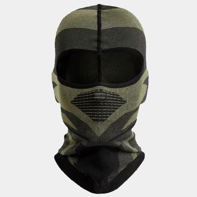 StealthRider Tvåfärgad Motorcykel Balaclava - Svart och Grön - - www.espacecagoules.com