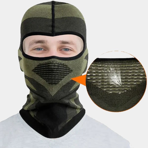 StealthRider Tvåfärgad Motorcykel Balaclava - Svart och Grön - - www.espacecagoules.com