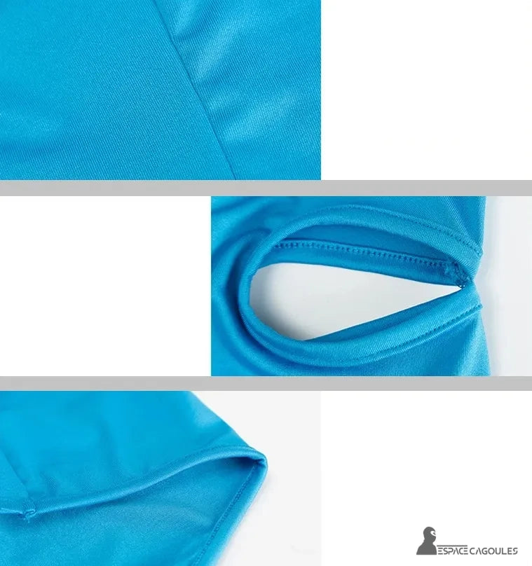 Balaclava motorcycle owl details stitching and opening eyes in close-up