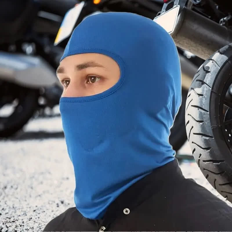 Cagoule Moto été - RiderFit Bleu royal - www.espacecagoules.com