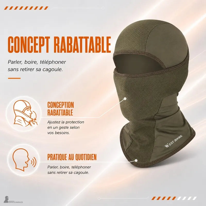 Kask motocyklowy letni męski w kolorze khaki z możliwością składania, umożliwiający rozmowę, picie i telefonowanie bez konieczności zdejmowania - Przestrzeń Kasków
