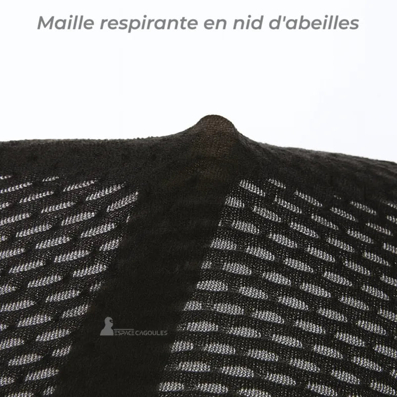 Silkair sommar motorcykel balaclava med andningsbar meshdetalj i svart bikaka, nÀrbild pÄ den ventilerade textilen för optimal ventilation