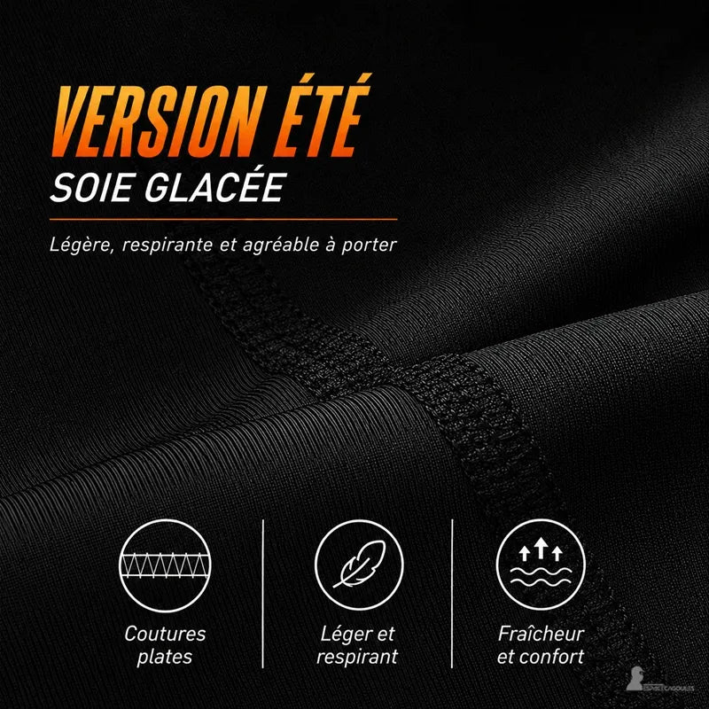 Cagoule moto homme version ete en soie glacee legere respirante avec coutures plates - Espace Cagoules