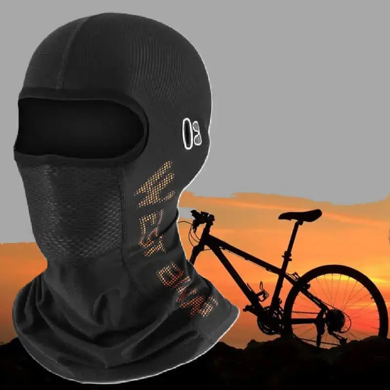 Cagoule pour cycliste, noire avec tissu respirant, idéale pour les trajets à vélo au lever ou coucher du soleil.