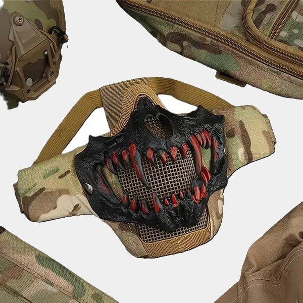 Airsoft Skydd Balaclava Svart - FangHawk - www.espacecagoules.com