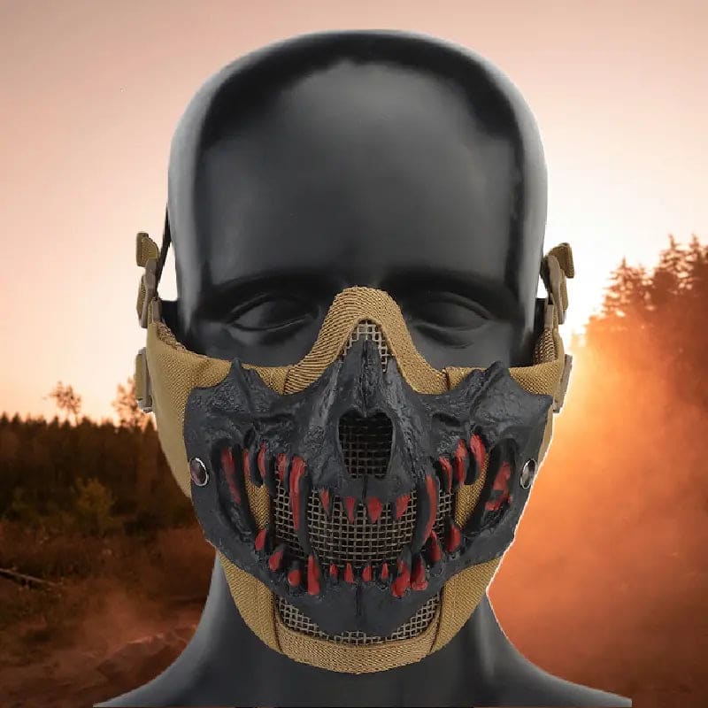 TAN Airsoft Protection Balaclava - FangHawk - www.espacecagoules.com