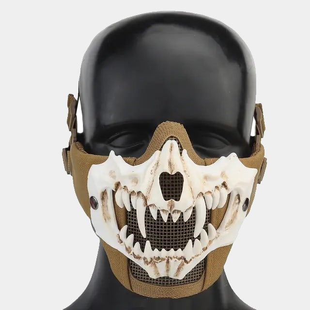 TAN Airsoft Protection Balaclava - FangHawk - www.espacecagoules.com