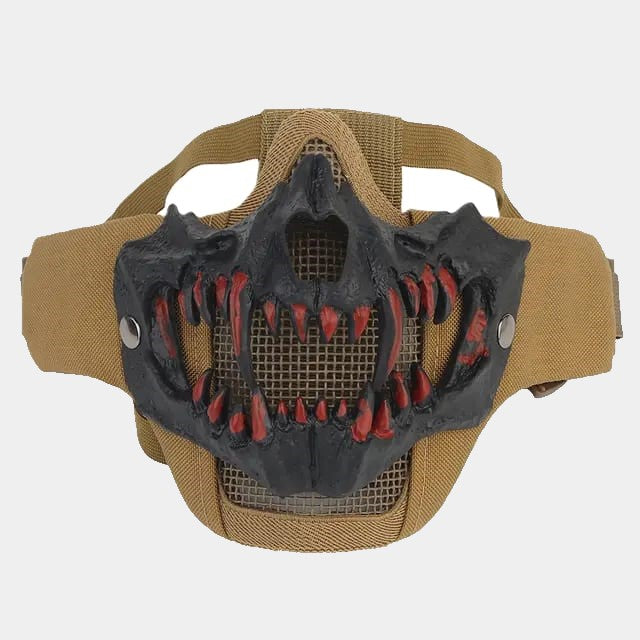 TAN Airsoft Protection Balaclava - FangHawk - www.espacecagoules.com