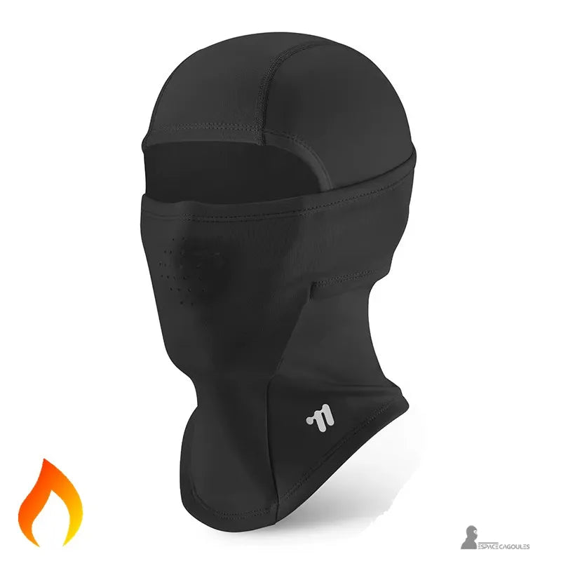 Skidbalaklava för barn i isolerande och vindtĂ€t svart fleece för vinteraktiviteter i bergen â Espace Cagoules