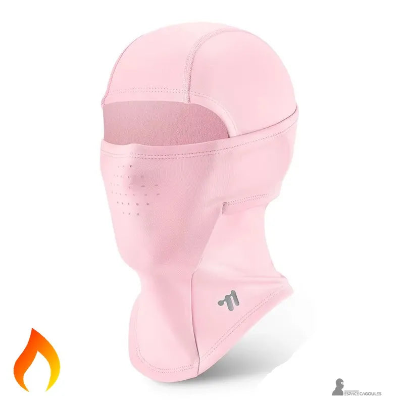 Skidbalaklava för barn i isolerande och skön rosa fleece för kalla dagar i skidorten â Espace Cagoules