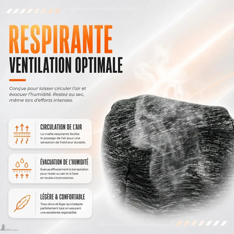 Maille respirante de la cagoule ski enfant laissant circuler l'air et évacuer l'humidité à l'effort - Espace Cagoules