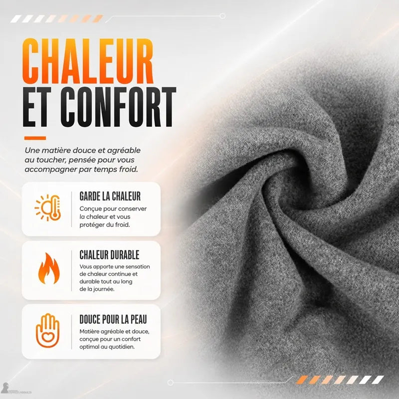 Gros plan sur la maille polaire douce de la cagoule de ski enfant conçue pour conserver la chaleur par temps froid - Espace Cagoules