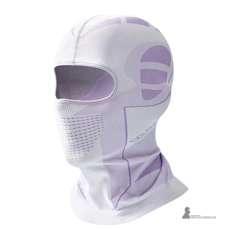 Cagoule ski femme violette simple vue laterale montrant design moderne et ergonomique pour sports d’hiver