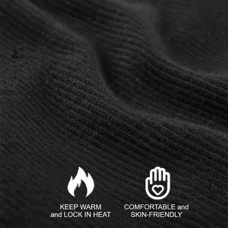 Cagoule ski tĂȘte de mort gros plan tissu noir chaud et confortable coton spandex, texture respirante extensible, Espace Cagoules