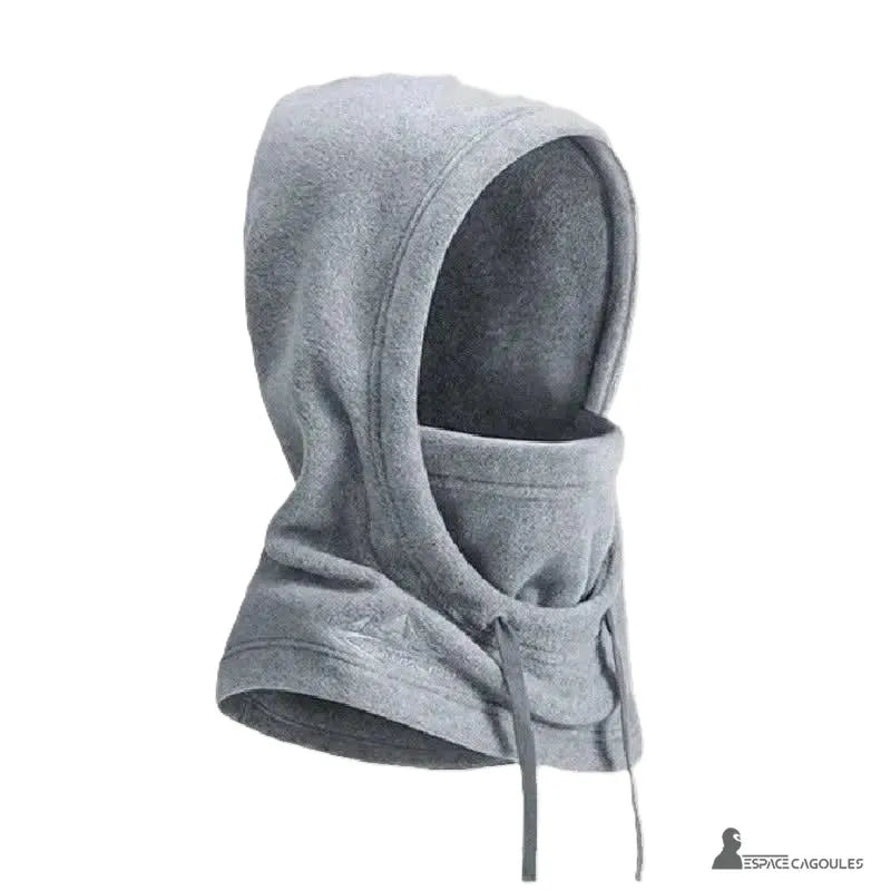 Cagoule snowboard grise en polaire confortable couvrant tĂȘte cou et bouche pour protection hivernale