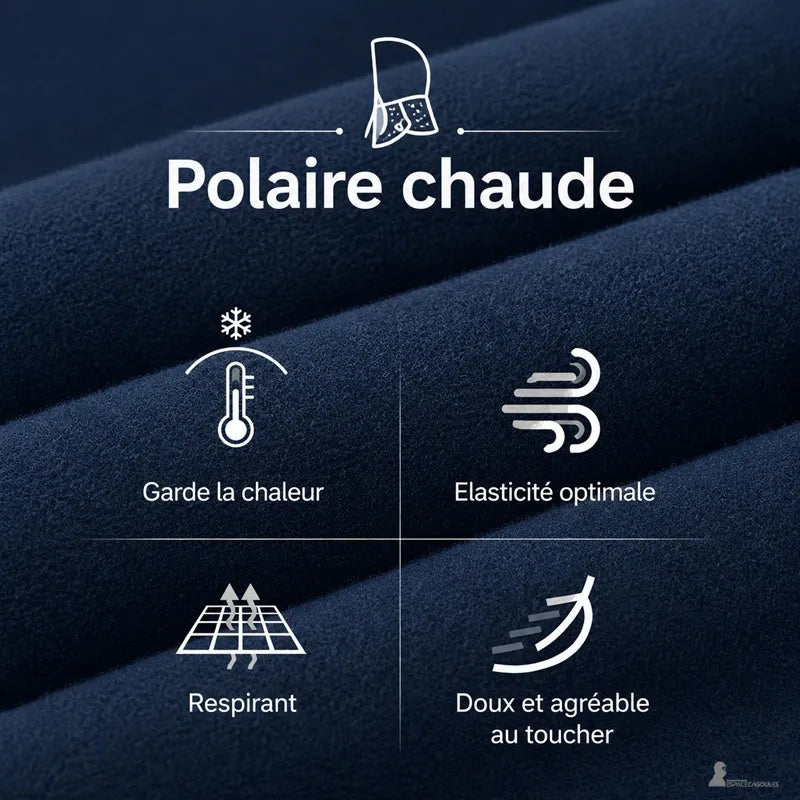 Caractéristiques de la cagoule sur casque de ski en polaire chaude : garde la chaleur, élasticité, respirante et douce au toucher - Espace Cagoules