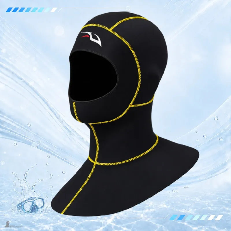 Profil de la cagoule surf femme néoprène montrant la coupe enveloppante couvrant nuque et épaules - Espace Cagoules
