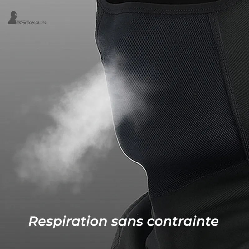 Cagoule Vélo été respirante démonstration de respiration sans contrainte avec vapeur, ventilation optimale pour cyclistes