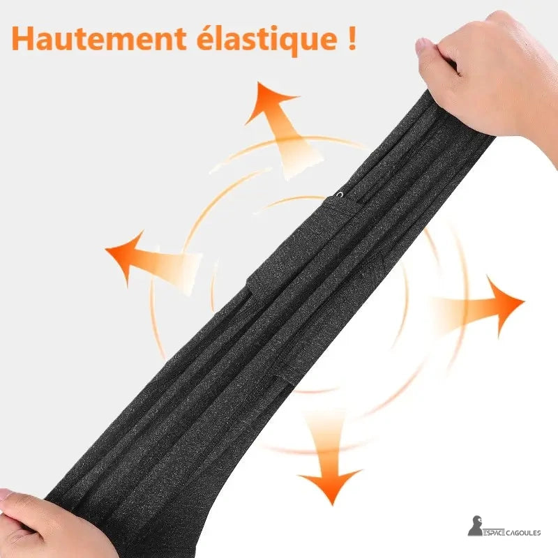Cagoule vélo grand froid extensible en tissu hautement élastique tiré dans toutes les directions