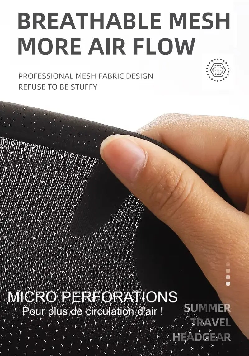 Tissu en maille respirante de la cagoule vélo été minimaliste. Micro-perforations pour un flux d'air optimal, parfait pour le cyclisme par temps chaud.