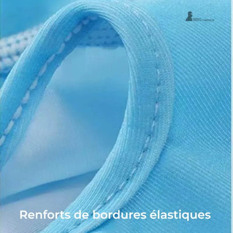 Cagoule anti UV UPF 50 + avec gros plan sur les renforts de bordures élastiques pour une meilleure durabilité – Espace Cagoules