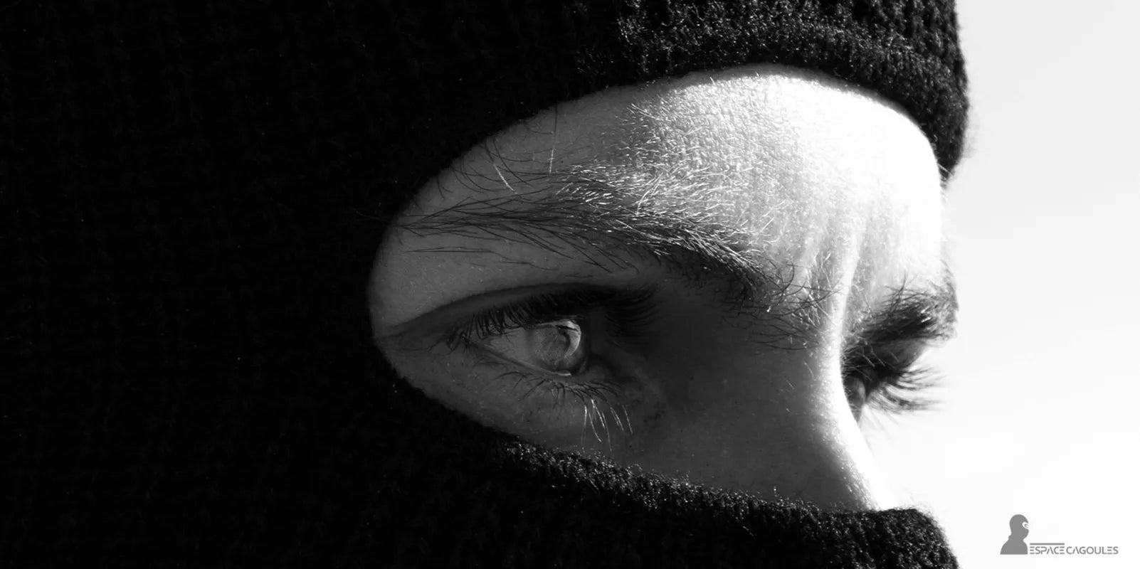 Cagoule 1 trou noire pour homme – protection du visage contre le vent et le froid, idéale pour l’hiver et les activités outdoor