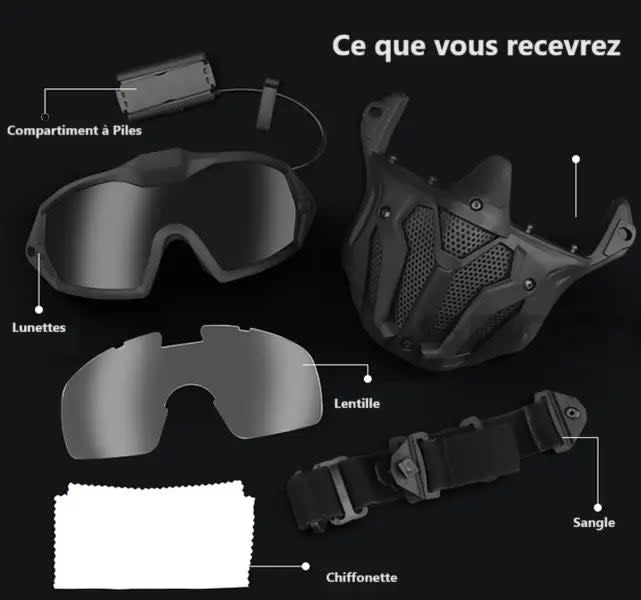 Masque Ventilé Airsoft - GuardianFlex - www.espacecagoules.com