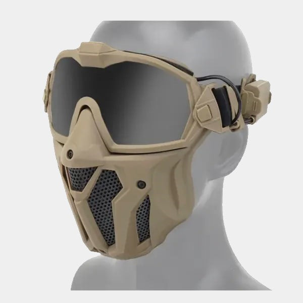 Airsoft Tan Ventilated Mask - GuardianFlex - www.espacecagoules.com
