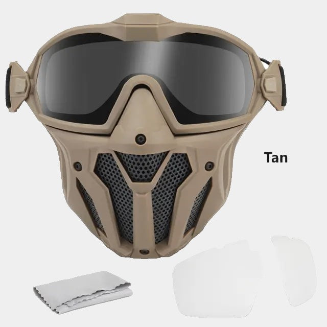 Airsoft Tan Ventilated Mask - GuardianFlex - www.espacecagoules.com