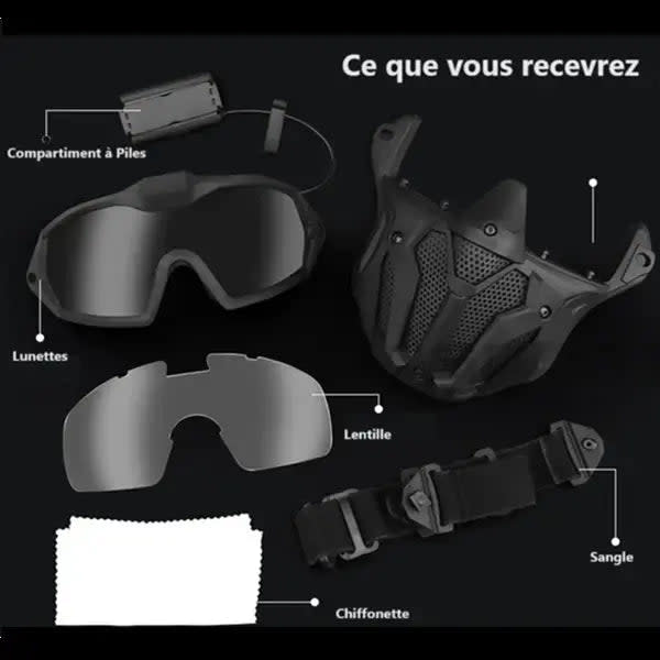 Airsoft Tan Ventilated Mask - GuardianFlex - www.espacecagoules.com