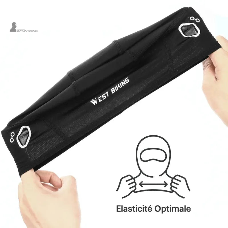 Under West Biking Summer Motorcykel Hjälm Svart Sträckt Med Två Händer, Demonstration Av Dess Optimala Elasticitet För Motorcykel Hjälm