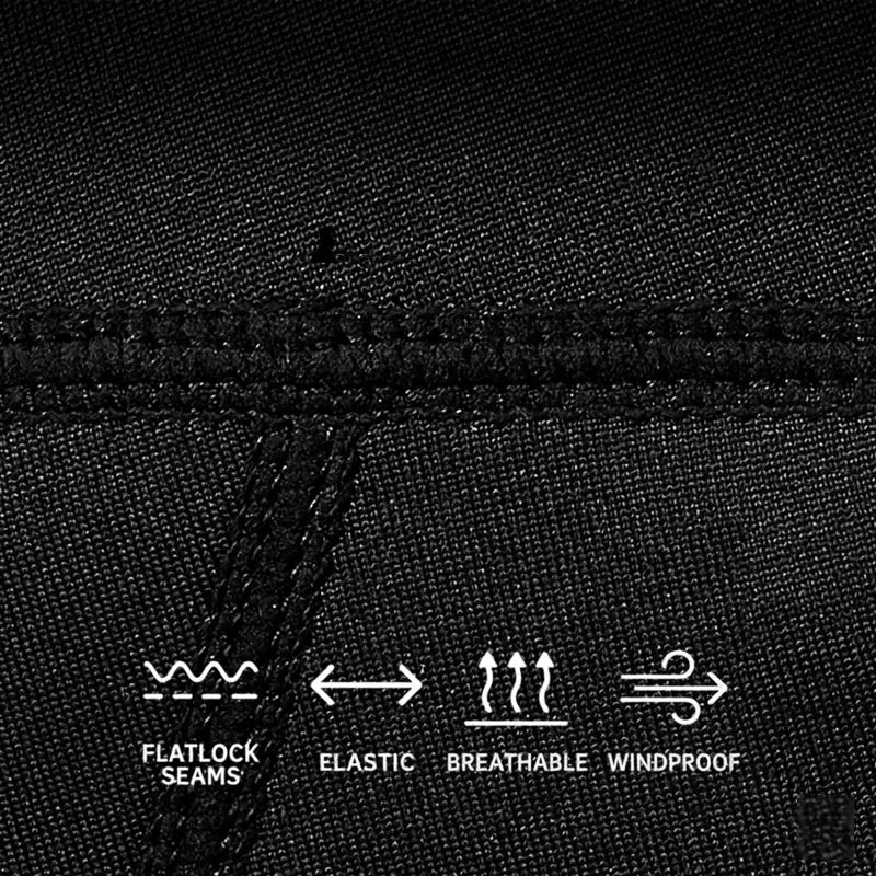 Bucket Hat mit Flatlock-Flachnähten, die die elastischen, atmungsaktiven und winddichten Eigenschaften des Stoffes zeigen, Space Hoods