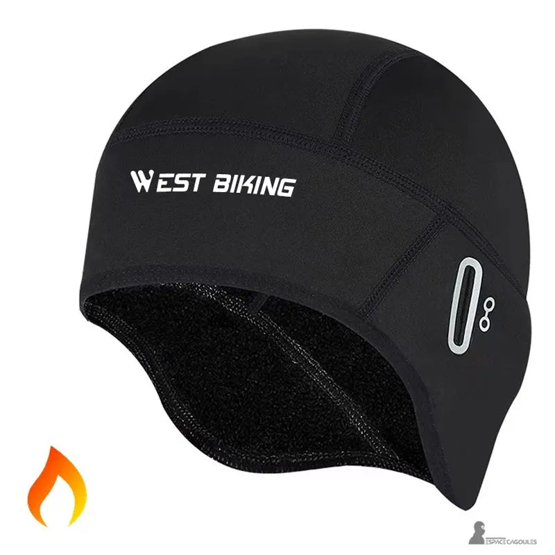 Bob sous casque noir en polaire douce, adapté pour les sorties à vélo en hiver, Espace Cagoules