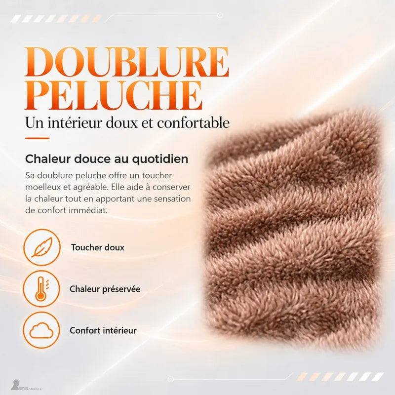 Gros plan sur la doublure peluche du bonnet cagoule 2 en 1 Duo - Espace Cagoules