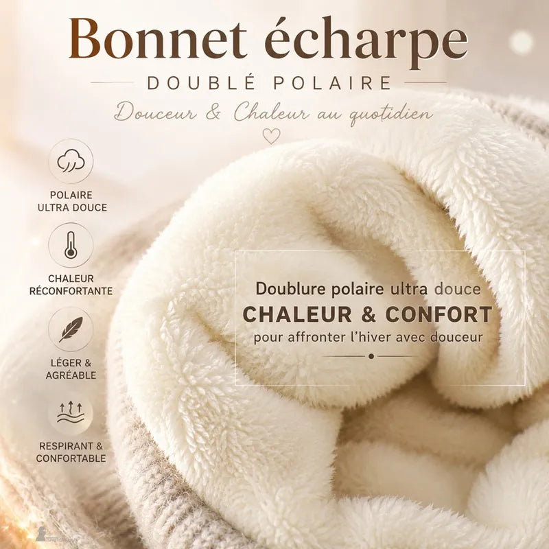 Doublure polaire intérieure du bonnet cagoule Sofia en gros plan, matière moelleuse pour garder la chaleur - Espace Cagoules