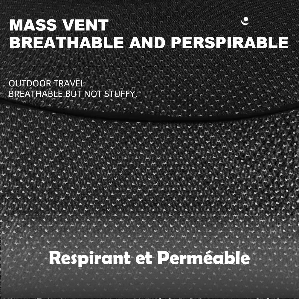  Zoom sur le tissu en maille respirante du bonnet sous casque vélo été. Le texte "Respirant et Perméable" met en avant la capacité du tissu à évacuer l'humidité et garantir un confort thermique optimal pendant les sorties estivales.