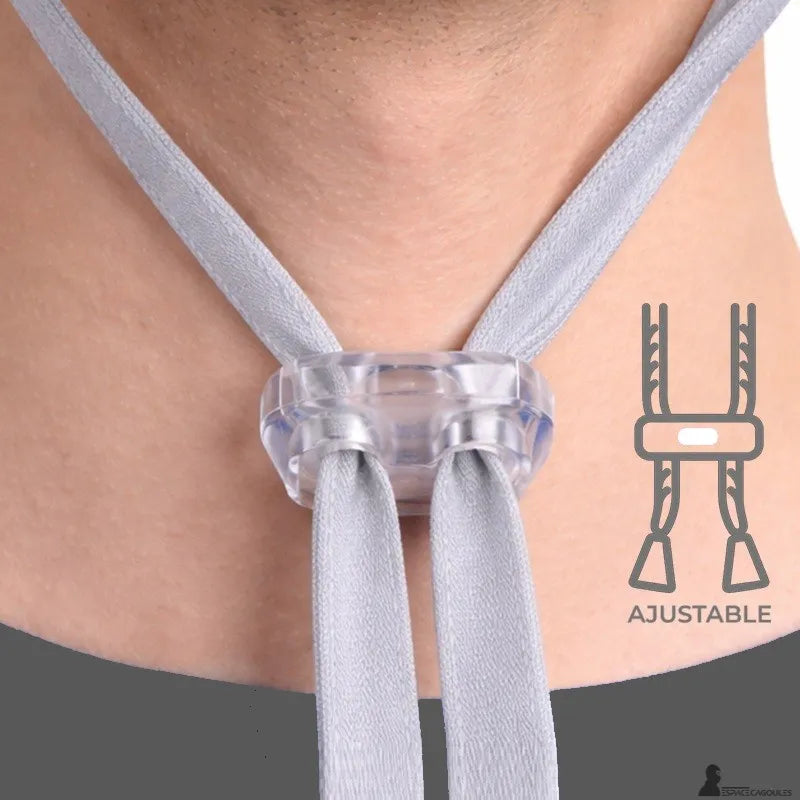 Cagoule casquette modulable avec cordon de serrage réglable sous le menton vue détail macro - Espace Cagoules