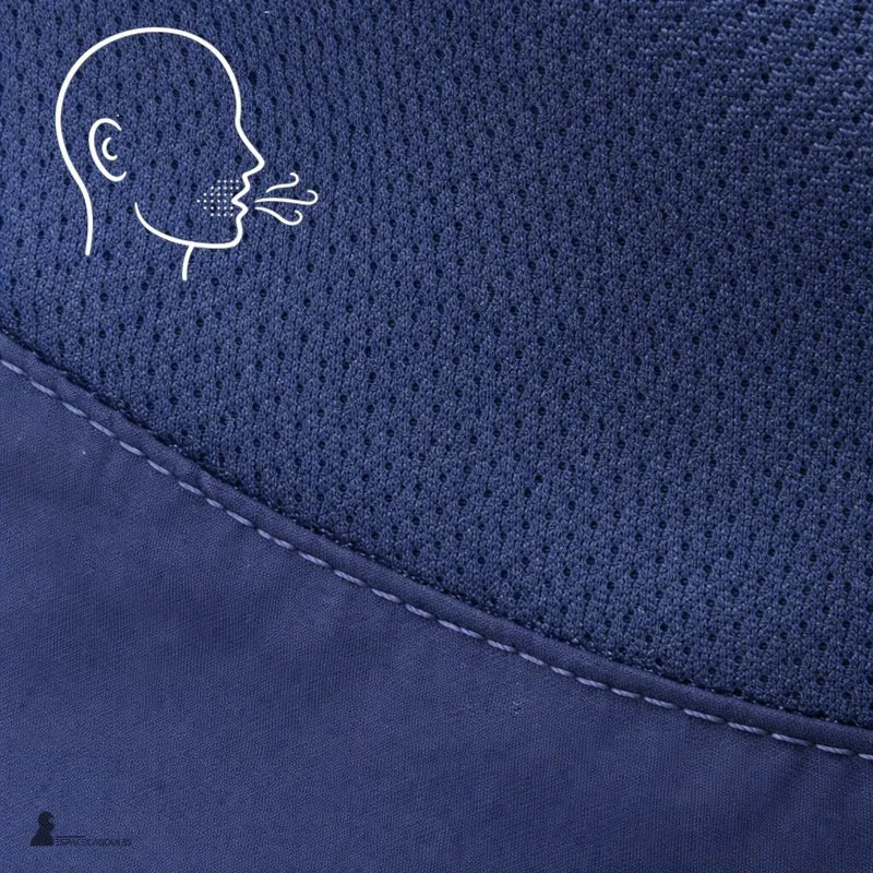 Hood sun protection hat detail breathable mesh mouthpiece close-up with visible perforated texture - Hood Space